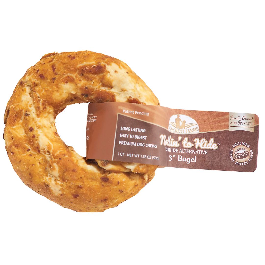 Fieldcrest Farms Nothin' To Hide Peanut Butter Bagel Dog Chew