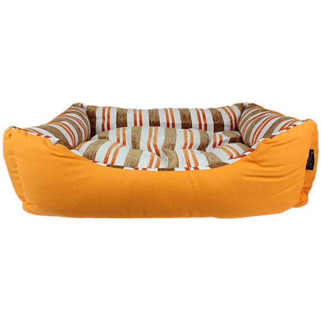 Canvas Striped Bed - Orange