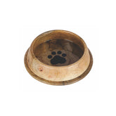 Advance Pet Product - Natural Wooden Paw Print Bowl Sleeve