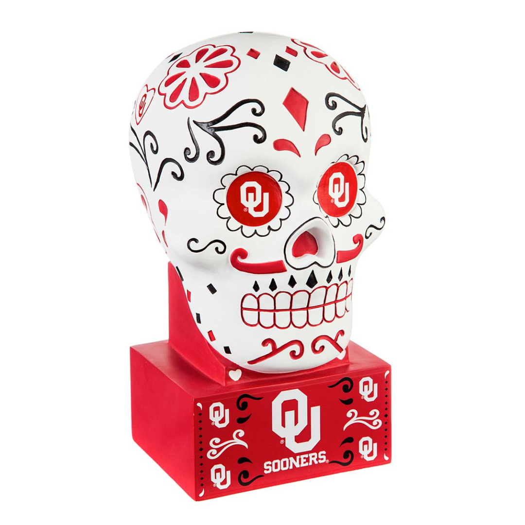 University of Oklahoma Sugar Skull Statue