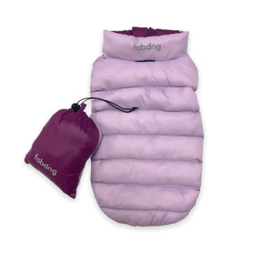 Fabdog Combo Pack N' Go Reversible Dog Puffer Purple