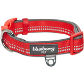 Red | 3M Padded Adjustable Reflective Dog Collar