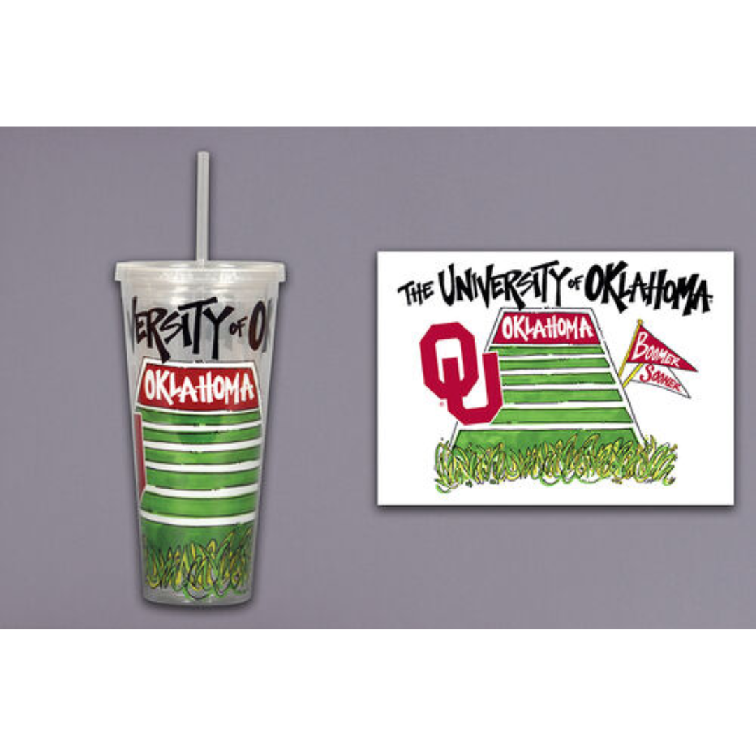 Magnolia Lane Oklahoma Tumbler with Lid & Straw