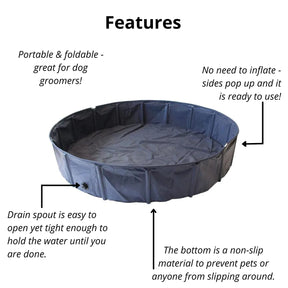 Midlee - Navy Blue 63" Round Dog Pool