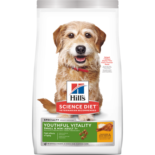 Hill's Science Diet - Adult 7+ Youthful Vitality Small & Mini Chicken & Rice Recipe 35 lb Dry Dog Food-Southern Agriculture