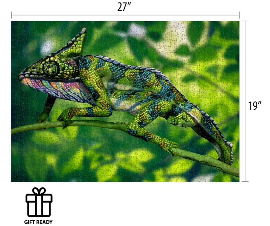 Chameleon Puzzle Body Art by Johannes Stotter 1000 Piece-Southern Agriculture