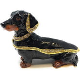 Kubla Crafts Black & Tan Dachshund Trinket Box-Southern Agriculture