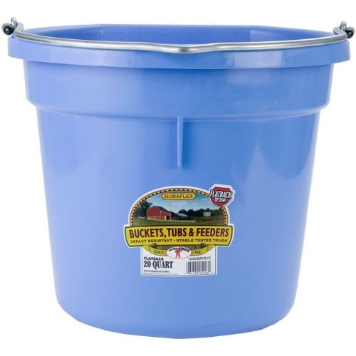 DuraFlex Flat Back Plastic Bucket - 20 quart-Southern Agriculture