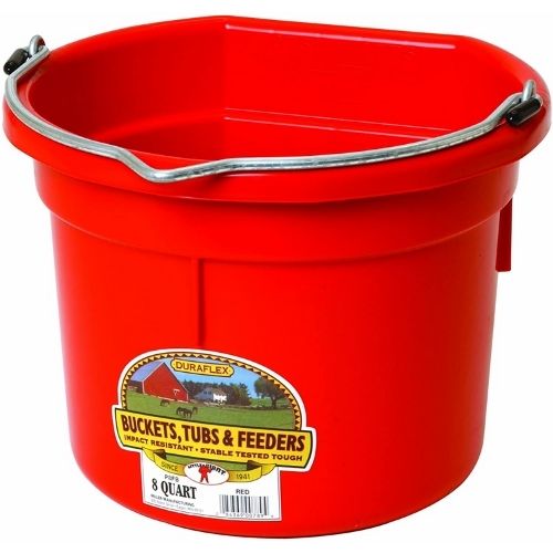 DuraFlex Flat Back Plastic Bucket - 8 quart-Southern Agriculture