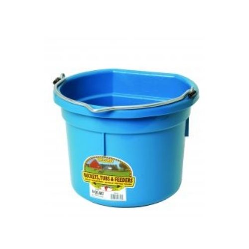 DuraFlex Flat Back Plastic Bucket - 8 quart-Southern Agriculture