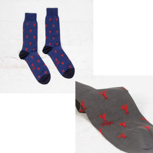 Lobster Men's Dress Socks-Southern Agriculture