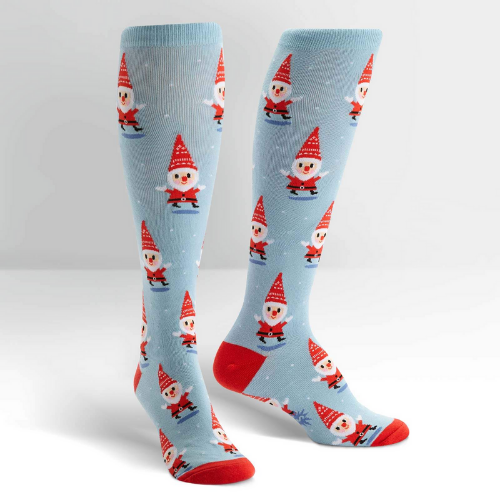 Santa Gnome Knee High Socks-Southern Agriculture